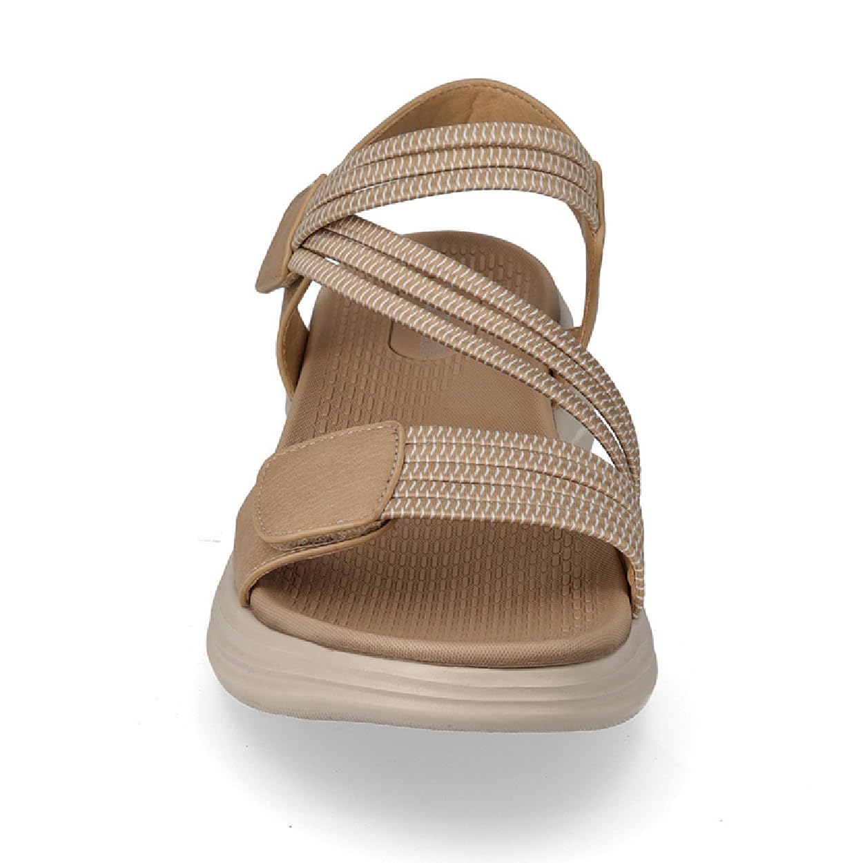 Valleverde 57100 Sandali Sportivi Donna Pelle Sintetica Tacco Zeppa 3Cm Suola Gomma