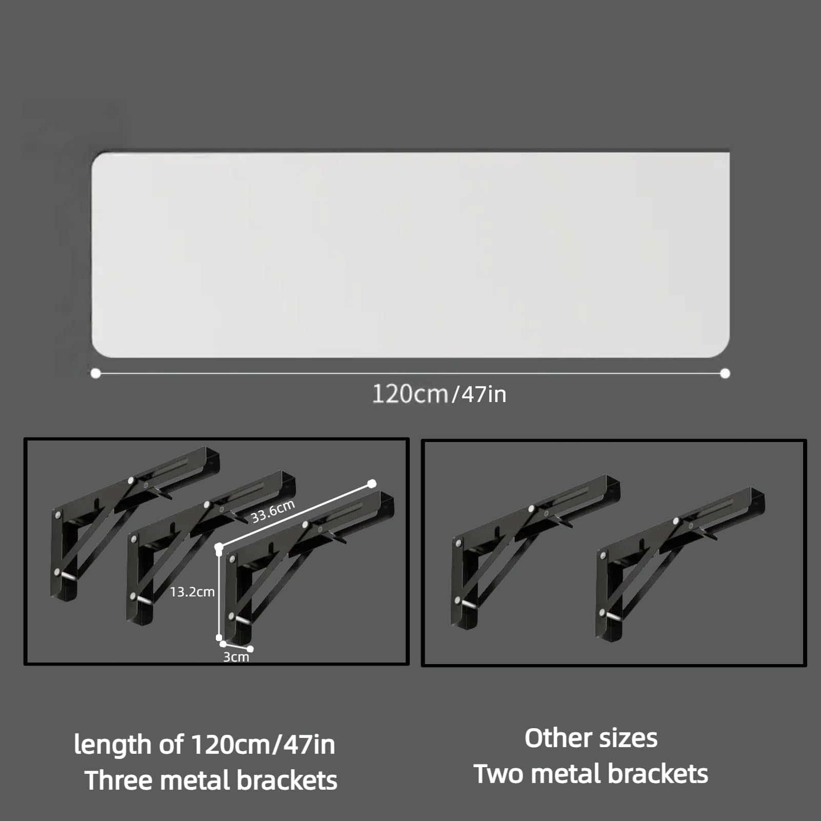 Tavolo Pieghevole da Parete, scrivania Galleggiante Multifunzionale, Elegante Tavolo da Pranzo salvaspazio, Accessori Inclusi, Bianco, 30x60 cm - Perfetto per Piccoli spazi
