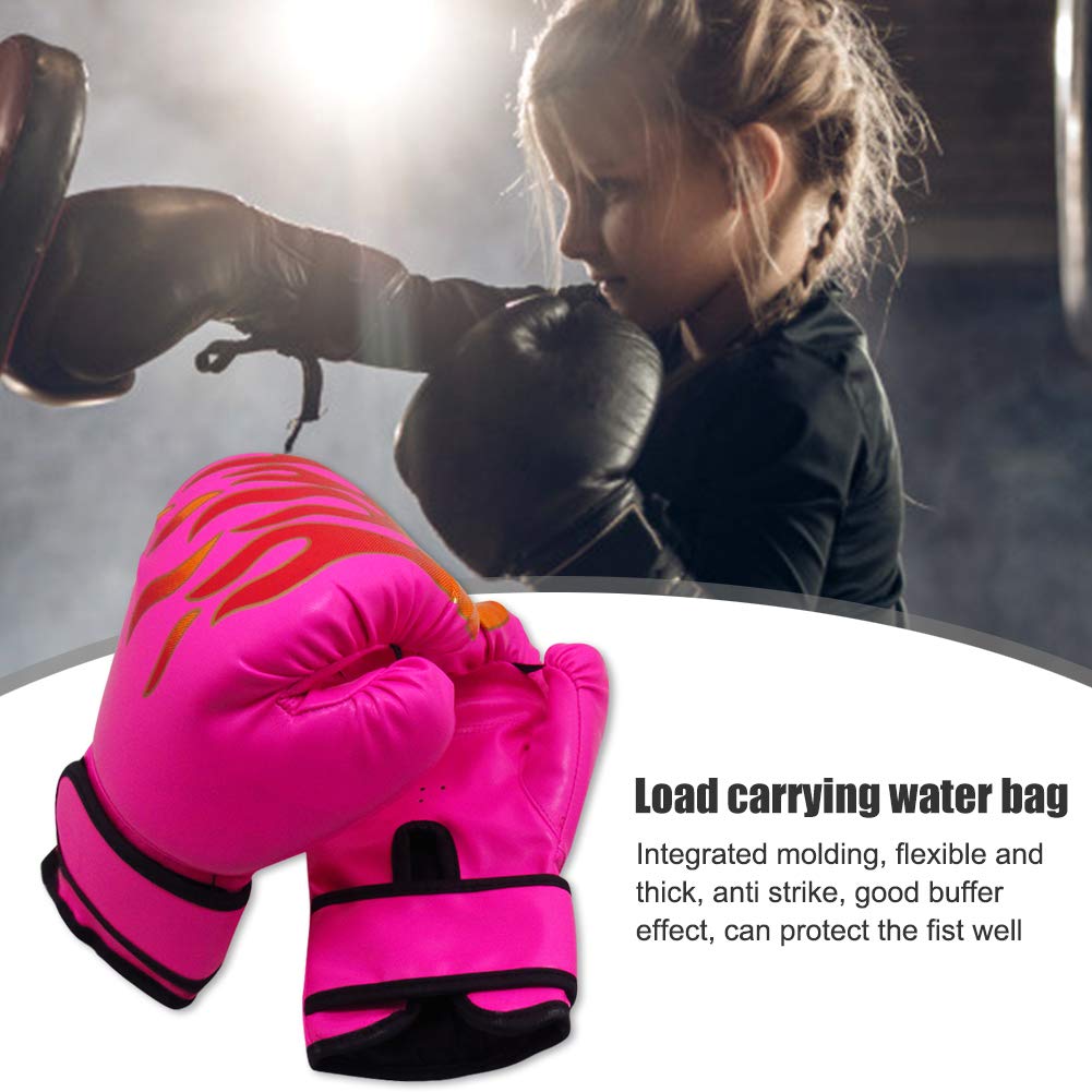 Wangqi 2 Stücke Boxen Training Kampfhandschuhe Kind Atmungsaktive Sparring Flamme Handschuhe