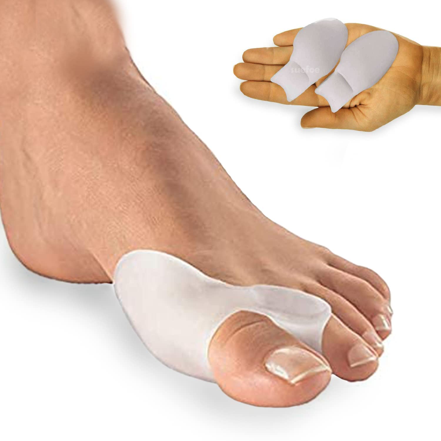 CLIXERA Toe Separator for Feet Toe Spacers Correct Toes Yoga Silicone Hammer Toe Corrector for Women & Men Correct Toe Straighteners for Overlapping Toes (Toe Separator)-picture-10