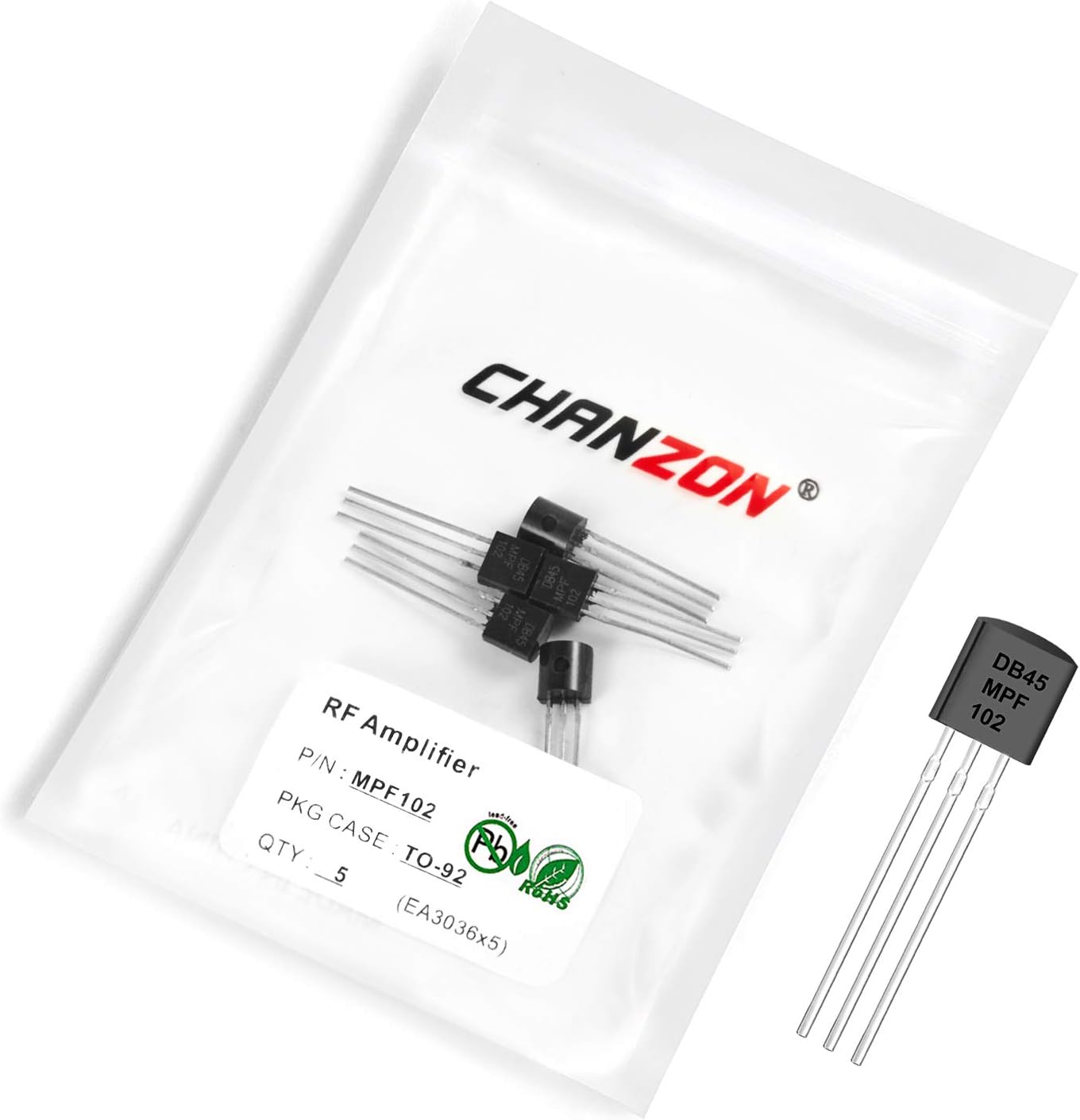 Chanzon 5pcs MPF102 TO92 Amplifier 10mA Transistor