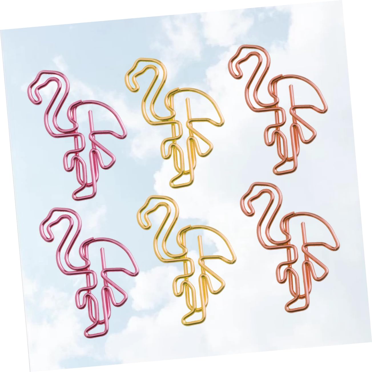 Tofficu 3 Set Di Segnalibri A Forma Di Fenicottero Fermagli in Metallo Creativi Portadocumenti Per Ufficio Aula Casa Clip Decorative 30 Pezzi * 3