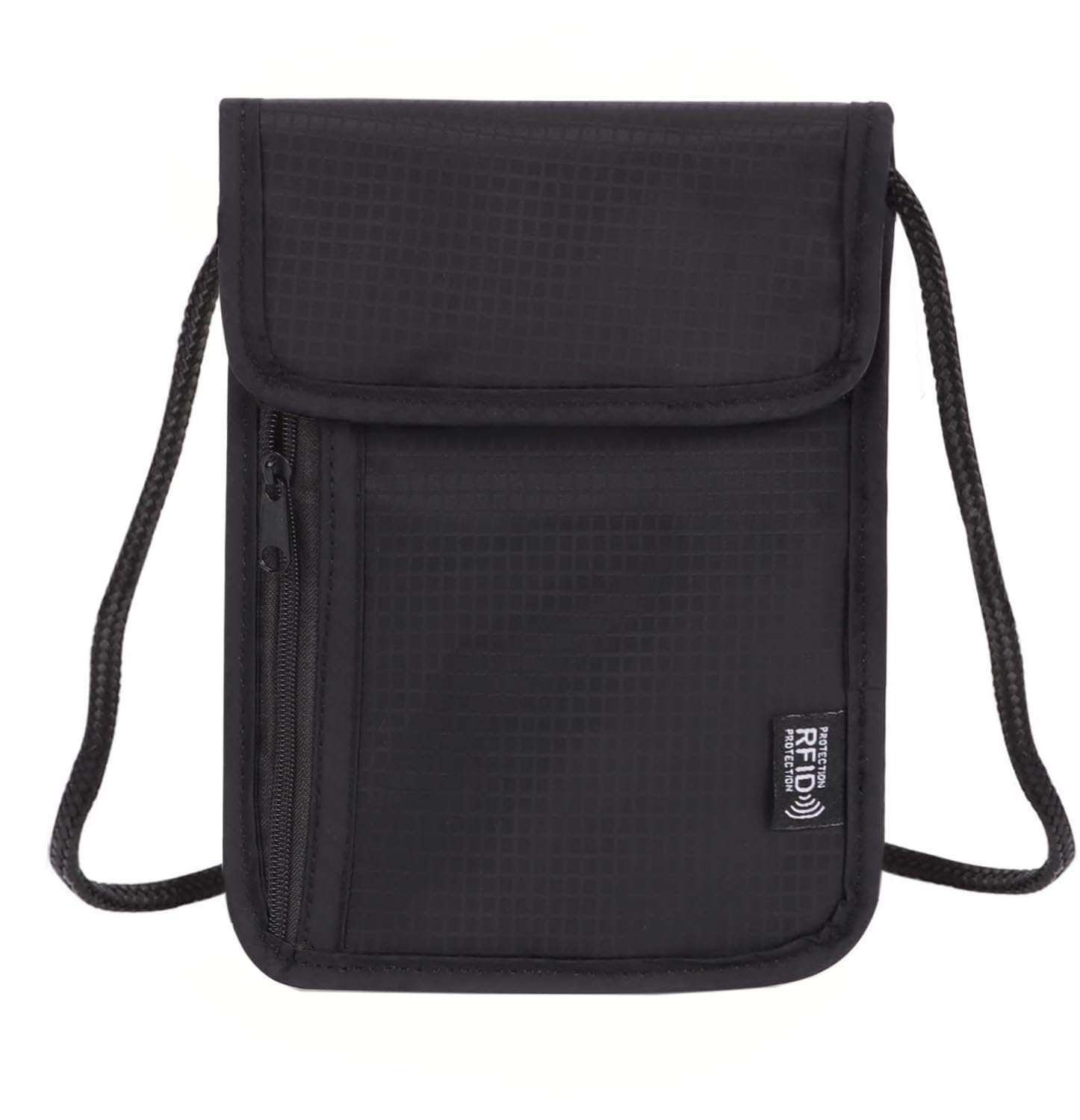 PINEPAN Brustbeutel Unisex-Reisetasche mit RFID-Schutz Wasserdichter Passportbeutel Organizer Maximale Sicherheit für Smartphone und Reisedokumente Schwarz Business