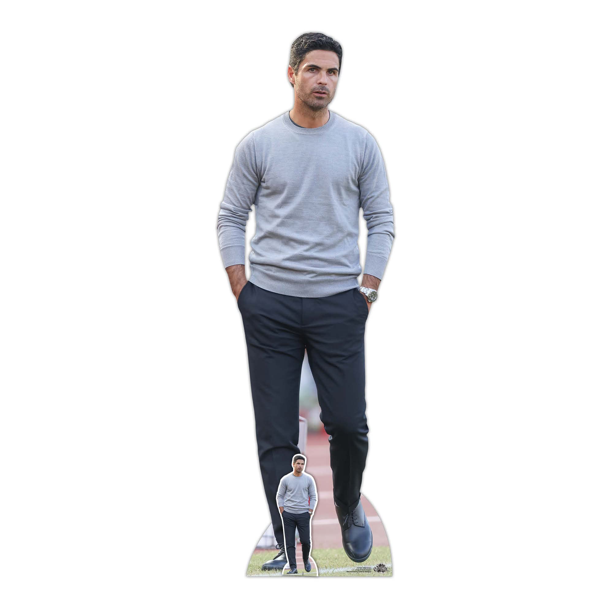 CS1021 Star Cutouts Mikel Arteta Lifesize Cardboard Cutout with Mini – Football Manager Standee Party Decoration & Fan Display