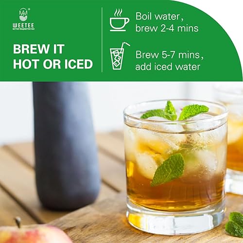 Miniatura 7 de WT WEETEE Bolsas de té verde menta, 100 unidades, mezcla perfecta de té verde, menta, menta verde, citronela, bálsamo de limón, té de hierbas con