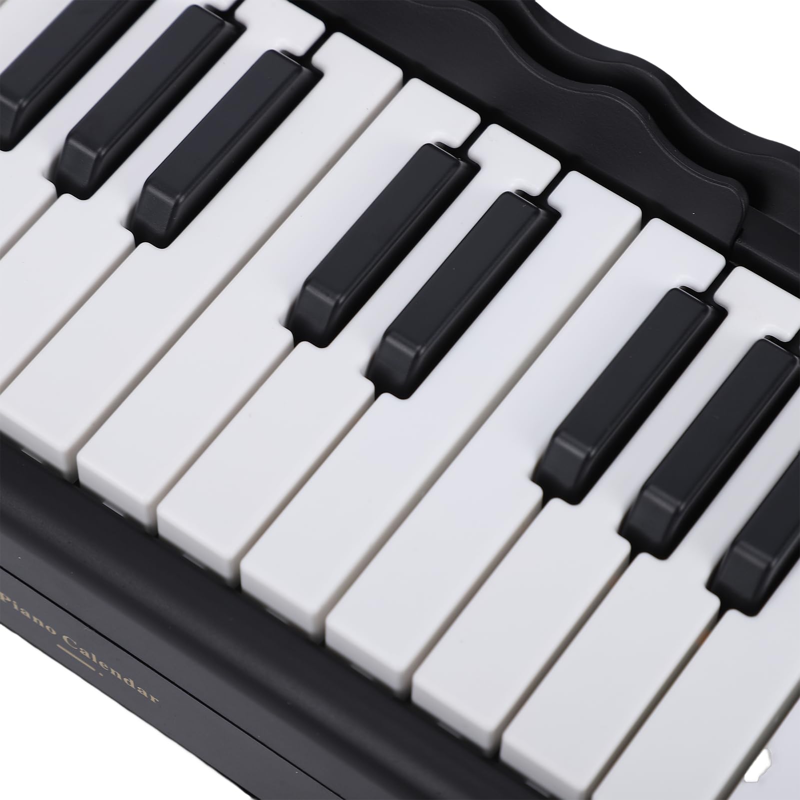 Sorandy Kalendarz z Grywalnym Fortepianem, 25-klawiszowy Kalendarz Mini Fortepianu BT, ładowalna Dekoracja Biurka Muzycznego z 52 Utworami i 8 Trybami Instrumentów, Diody LED, Idealna do Ozdoby Domu