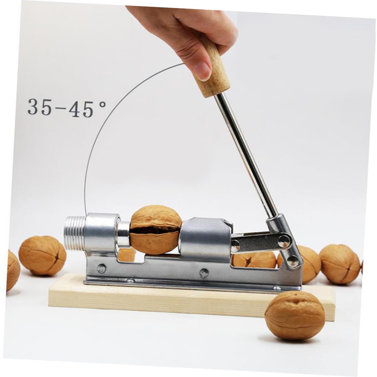 OFFSCH Mechanical Walnut Nutcracker Opener Kitchen Tool Sturdy Structure for Effortless Nut Cracking Easy to Clean Design for Crushing Nuts Quickly and Reliable Nut