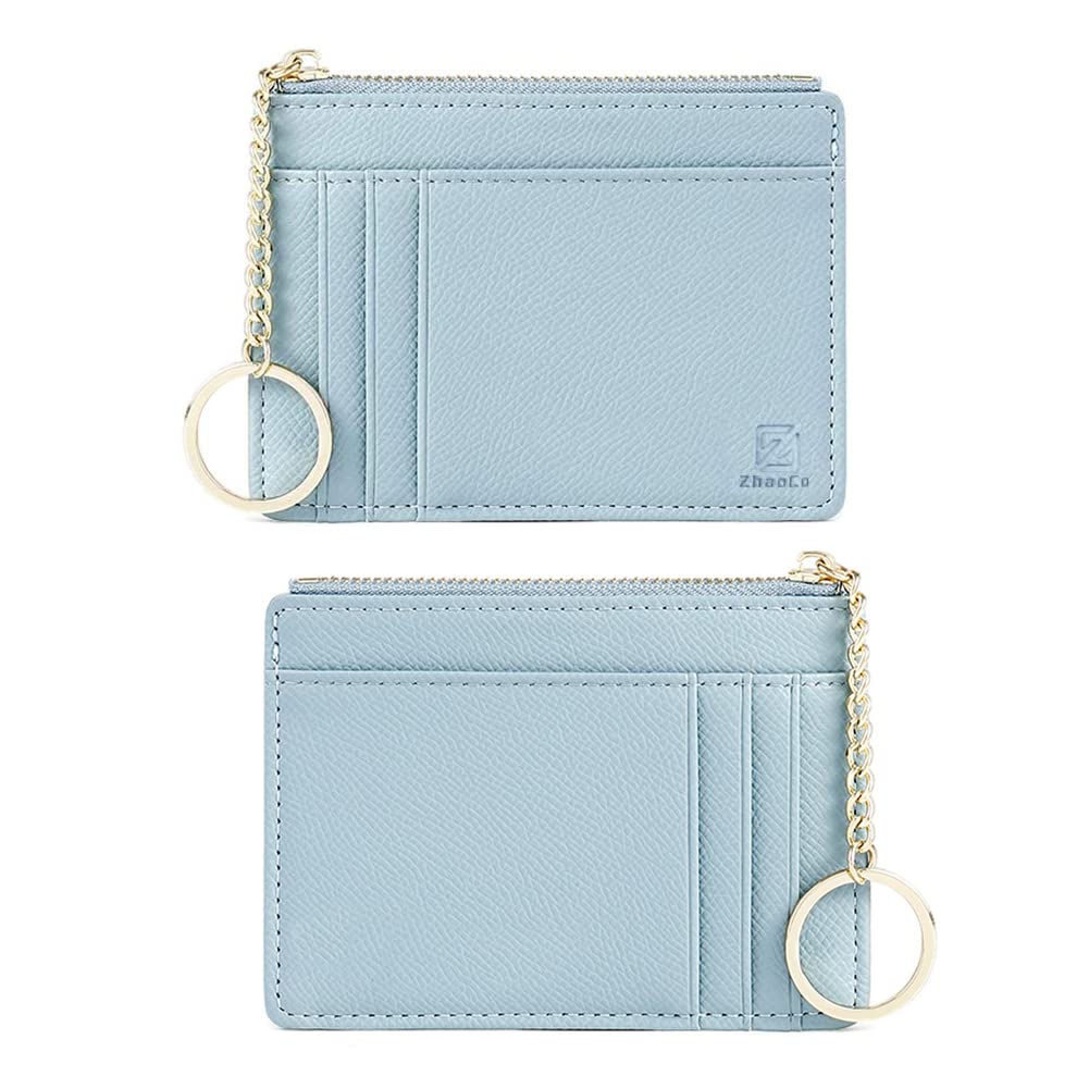Portafoglio Donna Piccoli, ZhaoCo Sottile Portamonete con Cerniera in Pelle PU Porta Carta di Credito per Donna Ragazza Signore