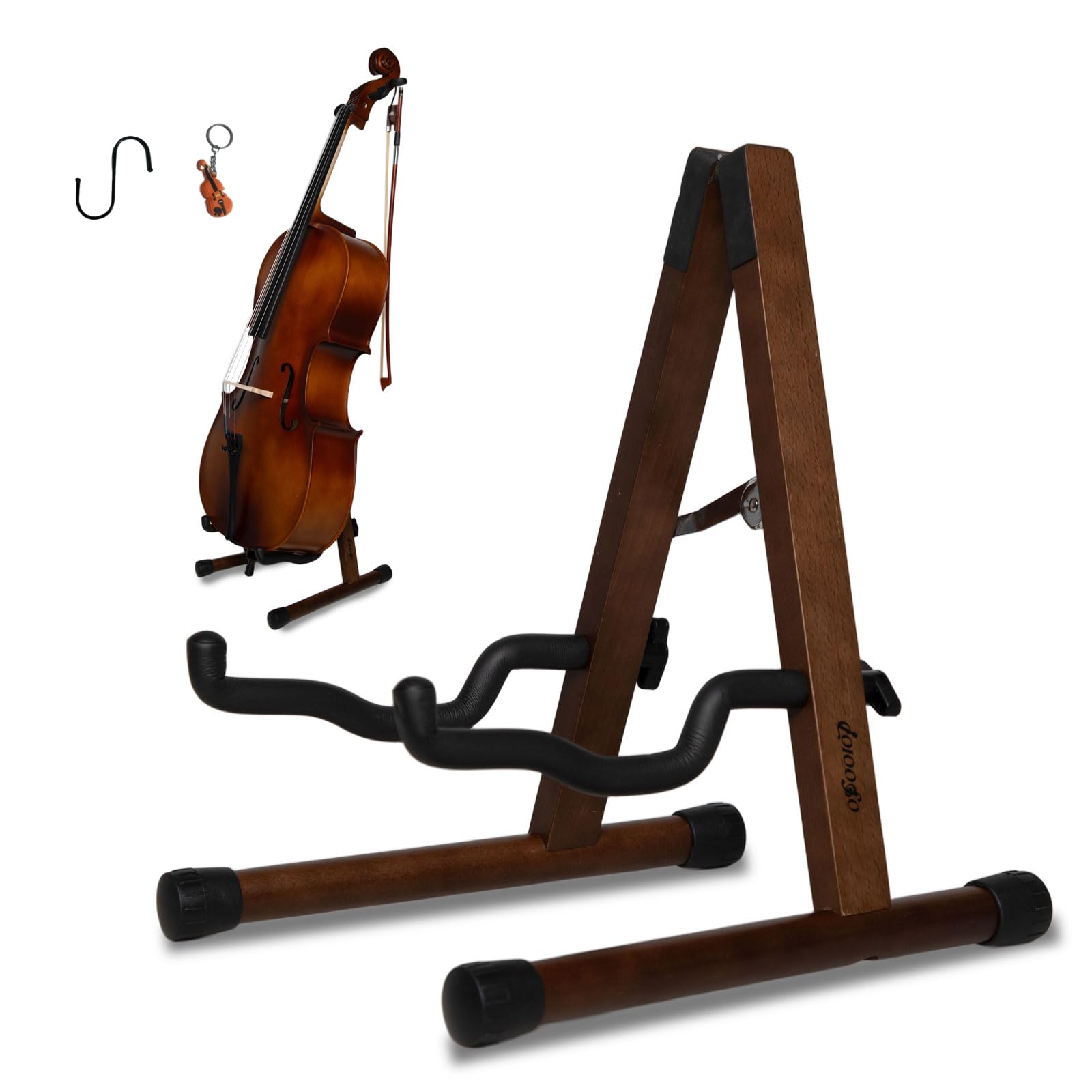 Supporto Per Violoncello In Legno Regolabile - Per Violoncello 1/8-4/4 Con Base Antiscivolo