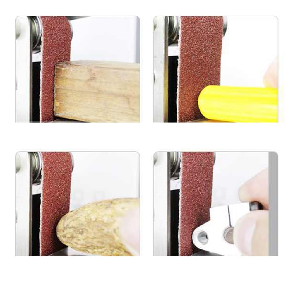 Levigatrice a nastro Elettrico Levigatura Lucidatura Rettificatrice 220 V 7 Velocità Variabili per Lucidare il Legno Spina Ue