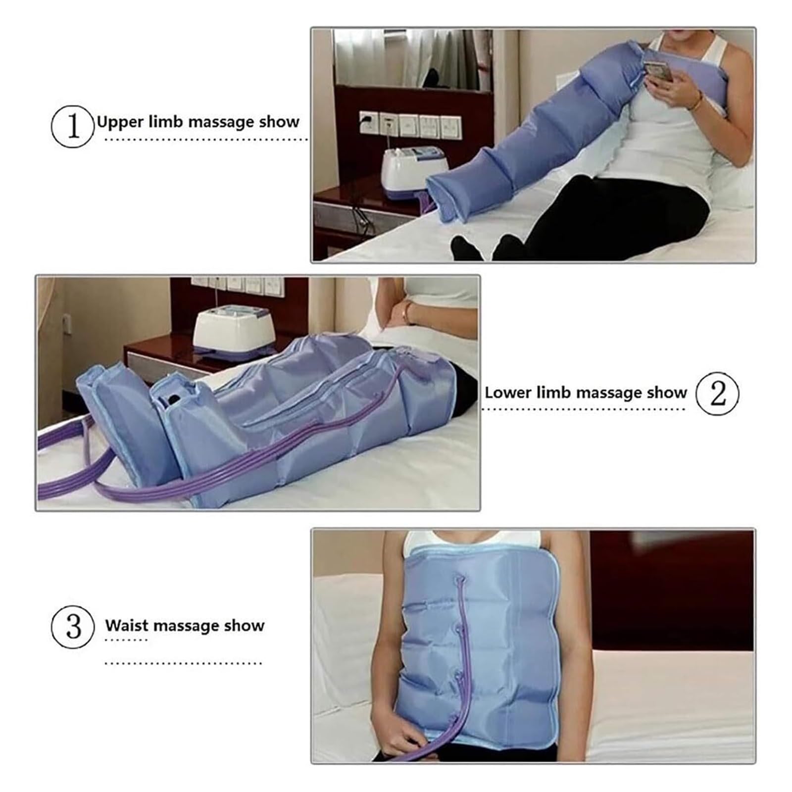 Dispositivo Medico di Compressione per Gambe/Piedi - Drenaggio Linfatico, Recupero Muscolare, Gonfiore Gravidanza (Sportivi, Anziani, Ufficio)