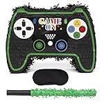 Birchio Video Game Controller Pinatas Bundle with a Blindfold and a Bat(16.5 x 12 x 3.5 Inches), Perfect for kid\'s Birthday Parties, Gaming Theme Parties for Boys, Decorations