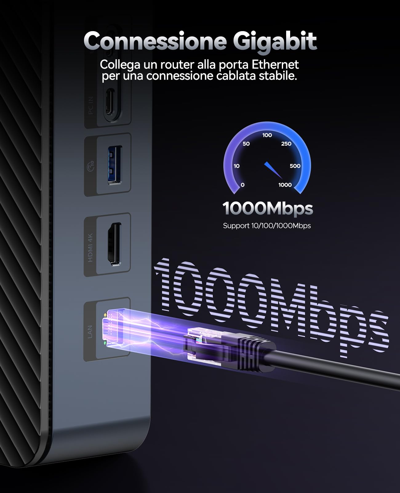 ORICO Docking station USB-C 12 in 1 con doppia enclosure SSD - Supporta dischi SATA M.2 NVMe/SATA e 2.5"/3.5" fino a 26TB, 10Gbps USB, 4K HDMI@60Hz D35M2-V1