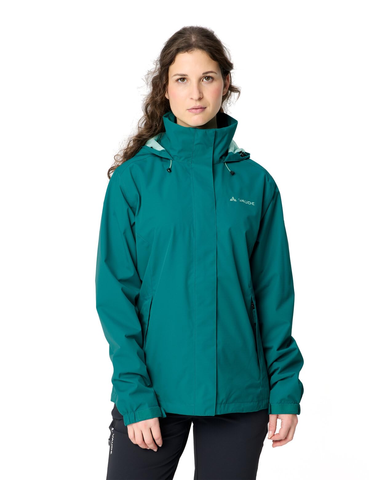 VAUDE Women's Escape Light Jacket, lekka damska kurtka przeciwdeszczowa na wędrówki, wodoszczelna, wiatroszczelna i oddychająca