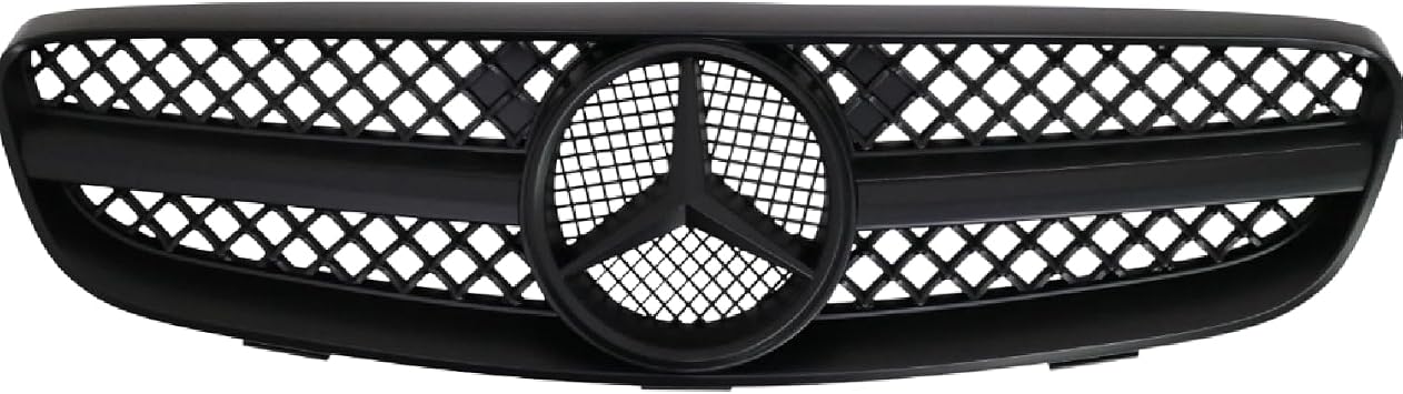 Front Grill Matte Black For 03-06 Mercedes Benz W209 CLK