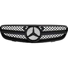Front Grill Matte Black For 03-06 Mercedes Benz W209 CLK