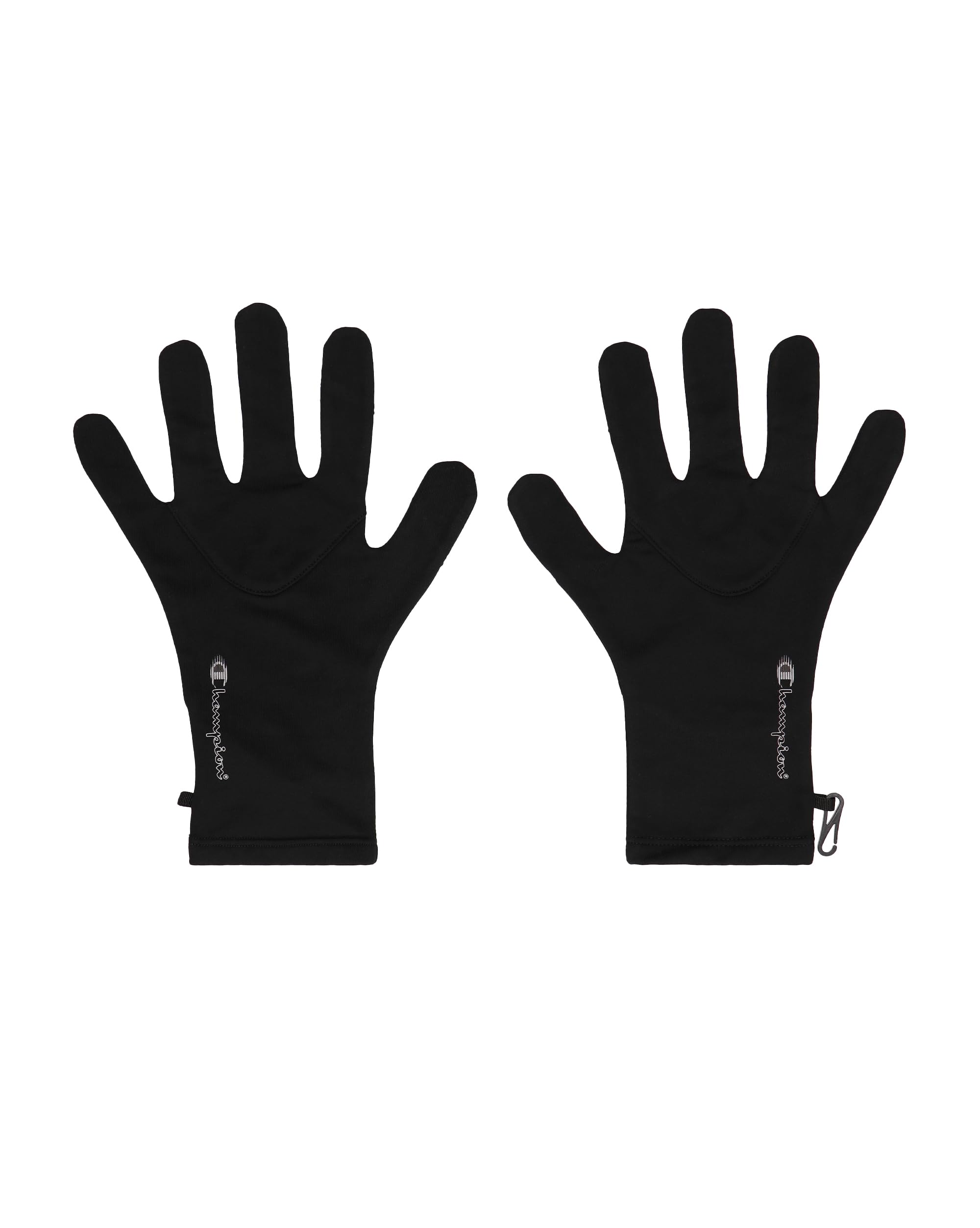 Champion Unisex-Adult Athletic Accessories (806056) -Modern Sport Technical Script Logo Winter Gloves, Black (KK001), S