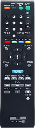 Reemplazo de control remoto RMT-B105A RMTB105A para Sony Blu-ray Disc DVD Player BDP-BX2 BDPBX2 Reemplazo de control remoto RMT-B105A RMTB105A para Sony Blu-ray Disc DVD Player BDP-BX2 BDPBX2