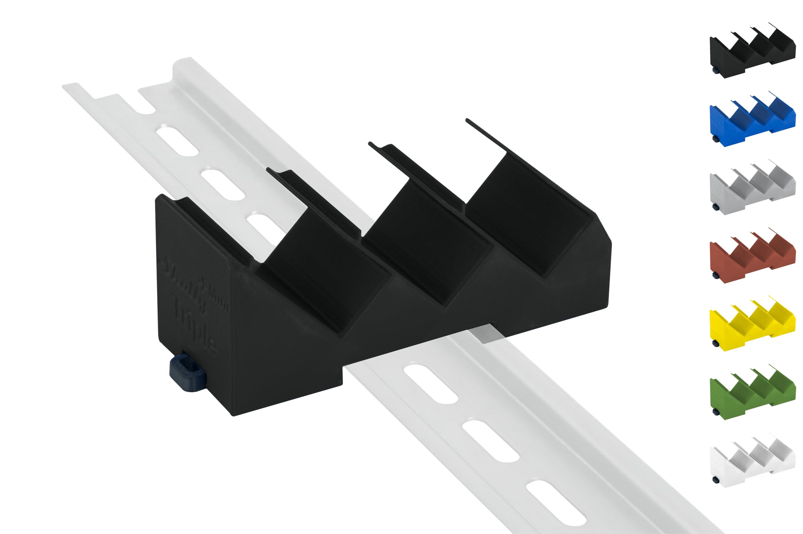 Supporto Triplo Per Shelly-MINI Su Guida DIN 35 Mm - Bracket In PETG Per Elettronica - Foto 2