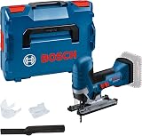 Bosch Professional 18V System Akku Stichsäge GST 18V-125 S (ideal für Kurven- und Abschnitte, SDS-Sägeblatthalter, inkl. 1x Stichsägeblatt, Absaug-Set, in L-BOXX) - 1