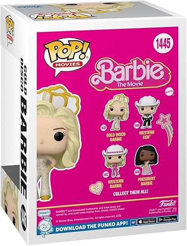 Miniatura 3 de POP Películas: Barbie - Figura de vinilo de Barbie Funko disco dorado (con funda protectora de caja compatible), multicolor, 3.75 pulgadas