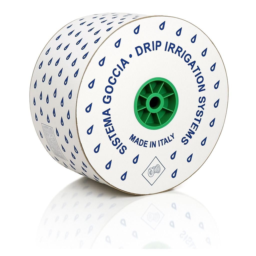 Tubo manichetta per irrigazione Passo 20 gocciolante diametro 16mm goccia da 2000 Metri mt - 8 mils 2 L/h