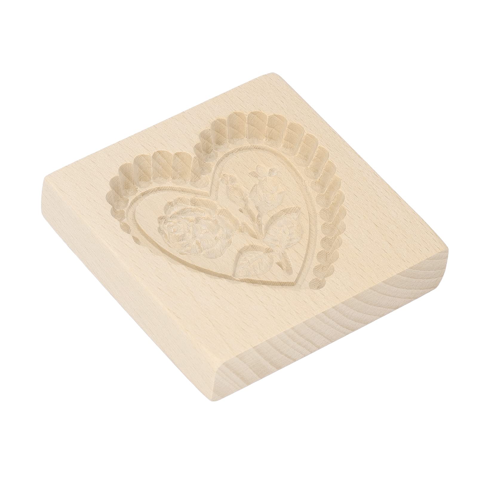 Keksausstecher, Keksformen aus Holz, Kekse, geschnitzte, leicht zu lösen, wiederverwendbar, waschbar, geschnitzter Keks-Pressstempel for Zuhause