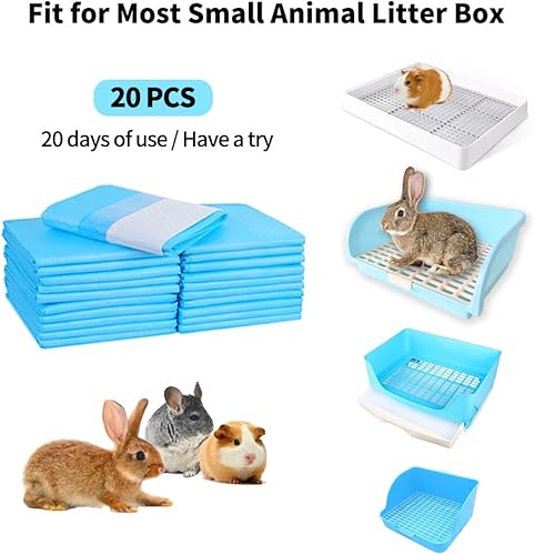 Miniatura 2 de Amakunft Almohadillas para orina de conejo, almohadillas de entrenamiento para inodoroorinal, pañales desechables superabsorbentes para erizos,