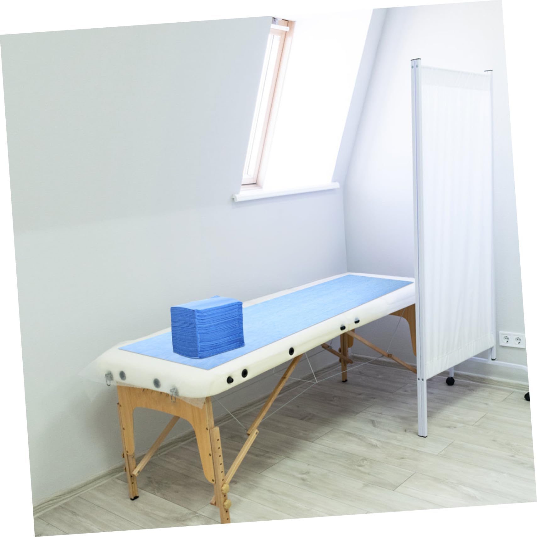 Ipetboom 100 Piezas Unidades de Sábanas Desechables para de Masaje Cubiertas No Tejidas Azul para SPA y Salón Suaves y Cómodas para Tratamientos Profesionales