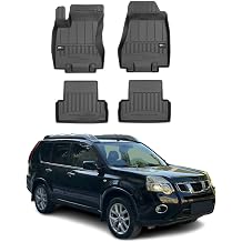 OMAC Premium Floor Mats for Nissan X-Trail 2008-2013 Car Mats All Weather 3D Custom Fit Rubber Mat Waterproof Odorless TPE Floor Liners Laser Measured Non-Slip Black
