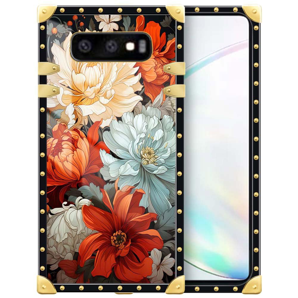 TAMEFOX Compatible with Samsung Galaxy S10 E Case,Flowers in Bloom for Women Girls Exquisite Patterns Soft TPU Shockproof Protective Phone Case for