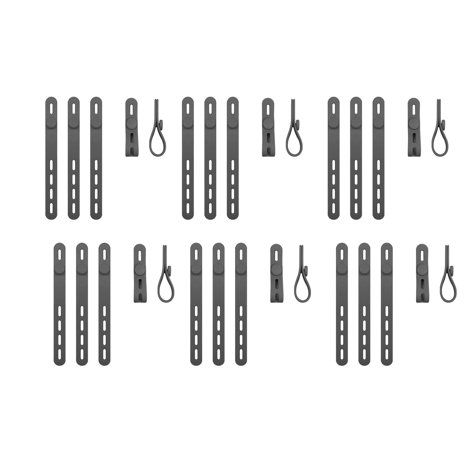 30Pcs Silicone Cable Ties for Home Cord Management Easy Elastic Cable Holders