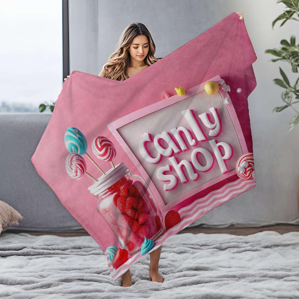 Jeté de lit en flanelle 125x150 cm pour lit King Size douillet