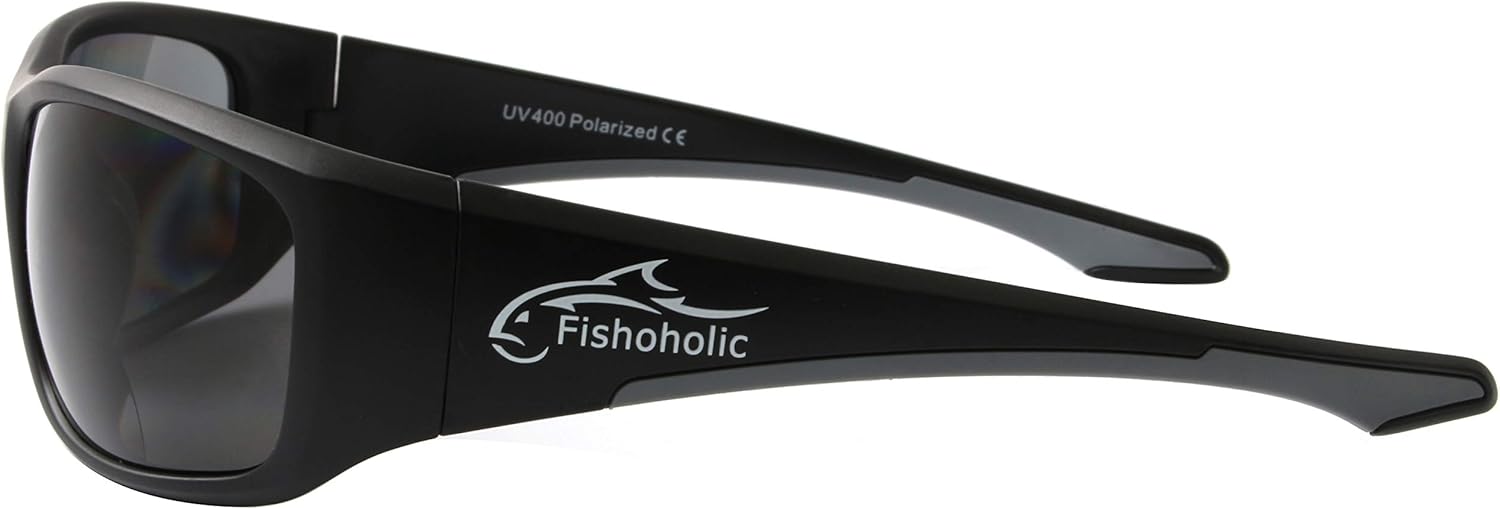 Fishoholic Polarized Bi-Focal Fishing Sunglasses with Reader Magnification (1.5x, 2.0x, 2.5x Options) and UV400 Protection
