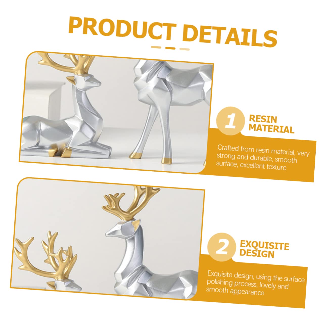 PRETYZOOM 8 Pz ornamenti di origami decorazioni di renne natalizie coperto renne da tavolo bedroom decoration natale decorazioni casa figurina di oggetti decorativi
