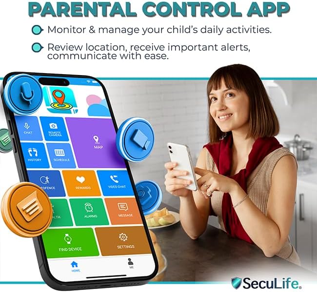 Miniatura 2 de Reloj para niños con rastreador GPS, llamadas bidireccionales, seguimiento en tiempo real y alertas SOS, reloj inteligente para llamadas y mensajes