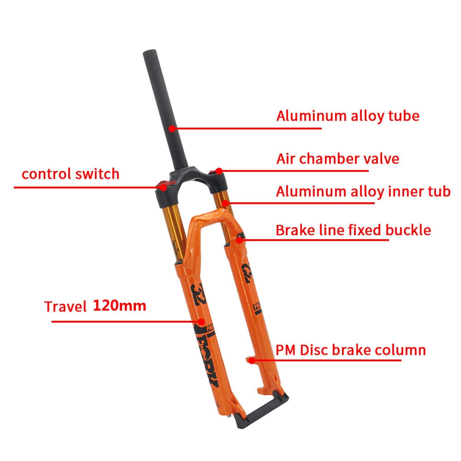Amazon | サイクリングフォークマウンテンバイクエアサスペンション