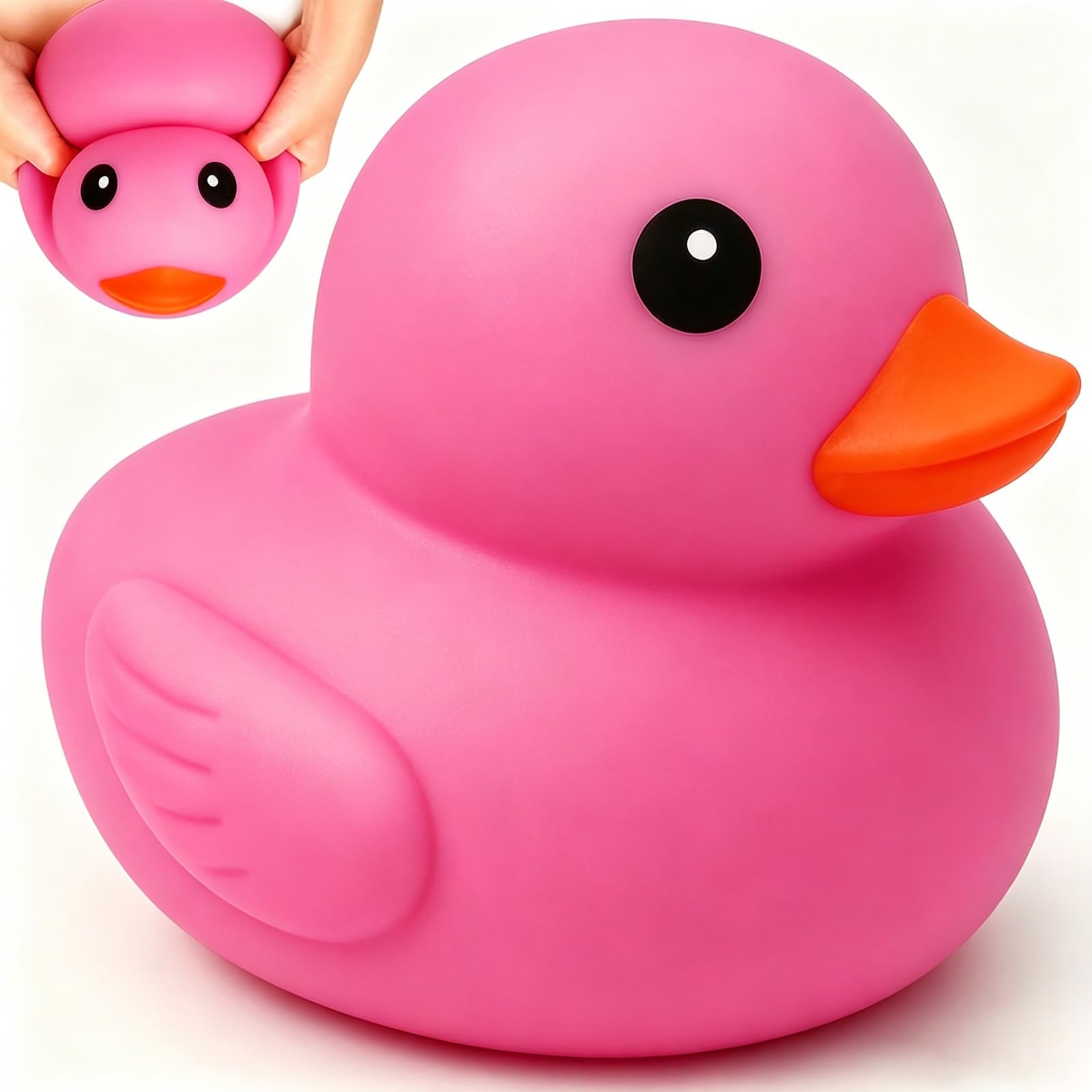 Jumbo Duck Squishy with Mixed Fruit Inclusion，Pink