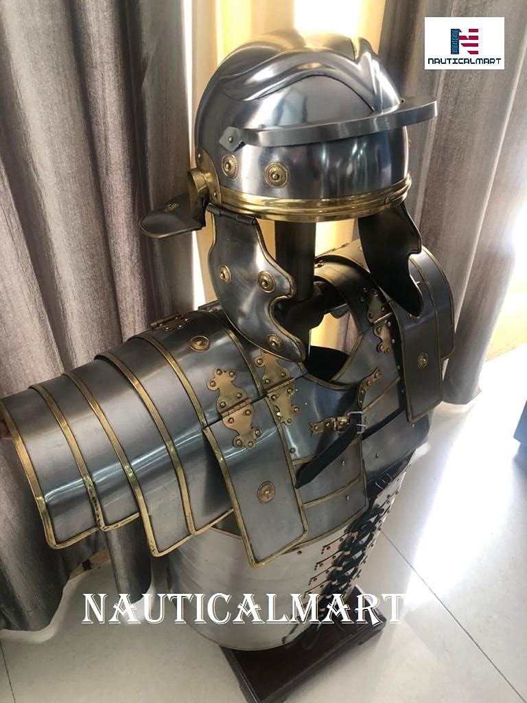 Armor Lorica Segmentata Breastplate Medieval Roman Helmet