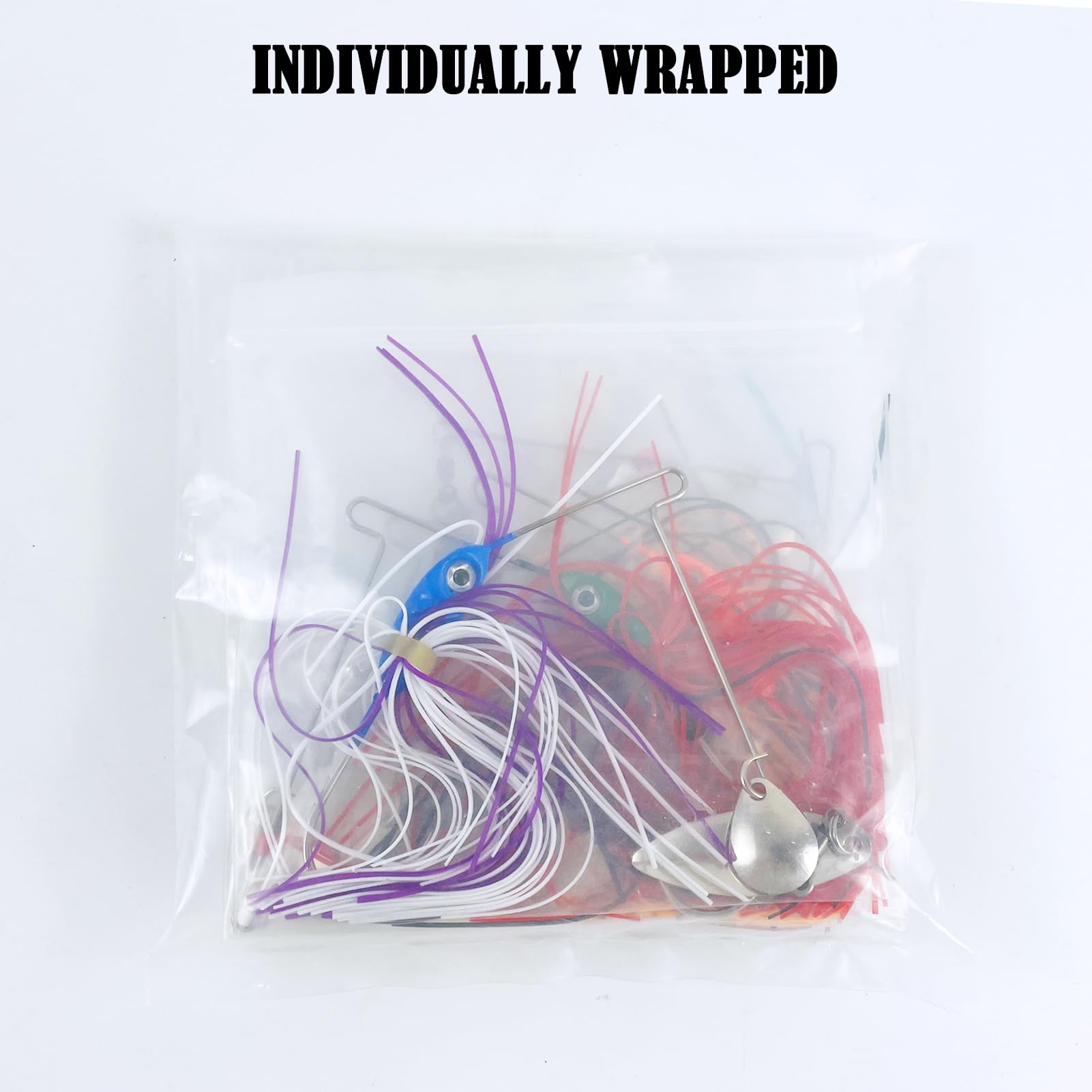 Spinnerbait - Set di 6 esche artificiali Chatterbait per pesca e pesce persico, luccio, trota, luccioperca, salmone