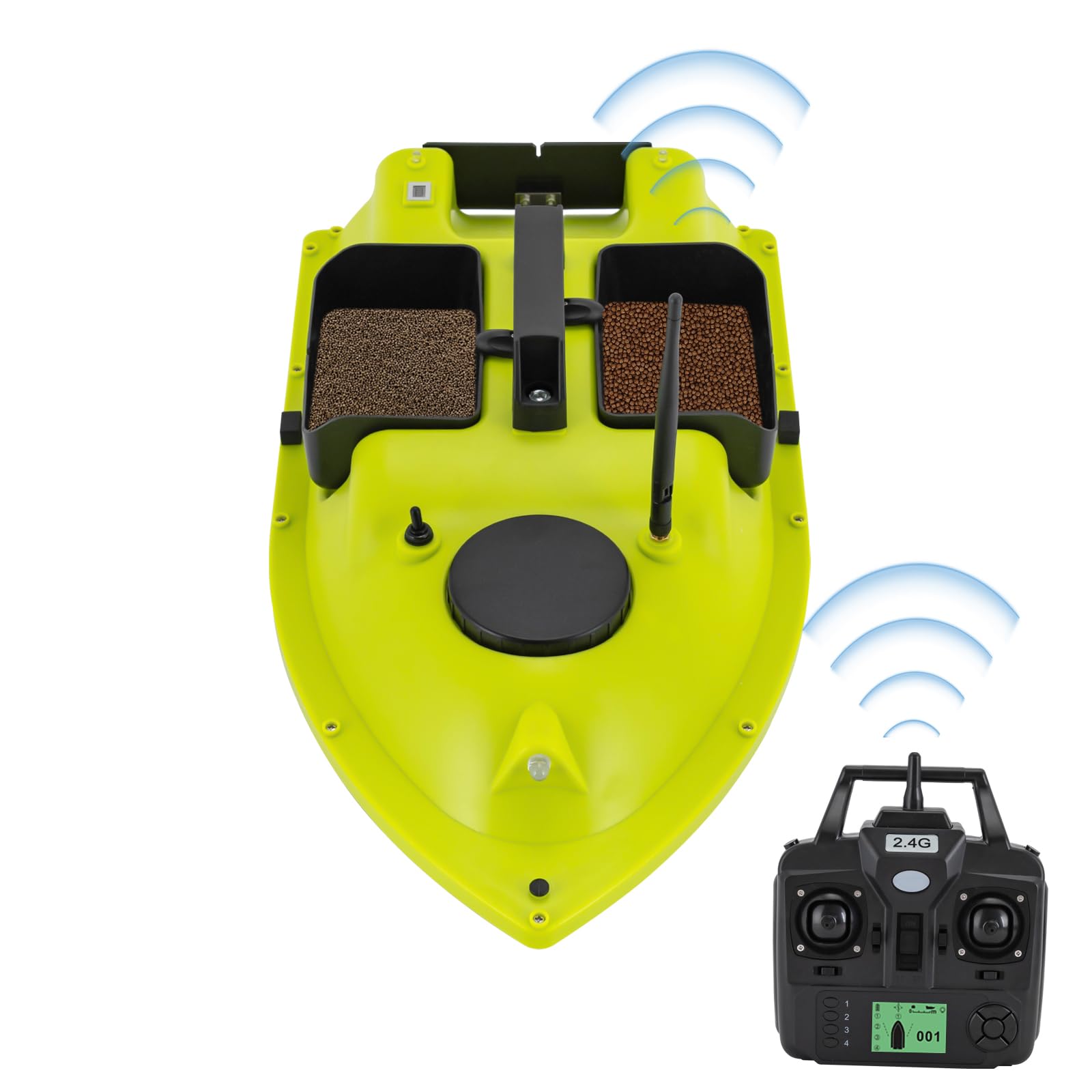 500M GPS Köderboot, GPS Köderboot, Sonar-Fathometer | 52W LCD Fischfinder, Echolot Angeln mit Fernsteuerung, 10000rpm, Klasse 5 Wellenwiderstands, bis 1.5KG