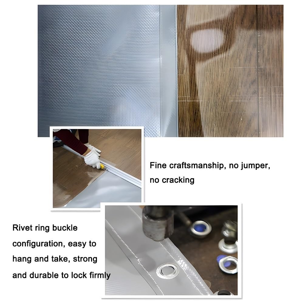 Partición impermeable resistente con ojales, vinilo industrial para lavado de coches, fábricas, patios al aire libre y uso comercial, solución divisora resistente a la intemperie