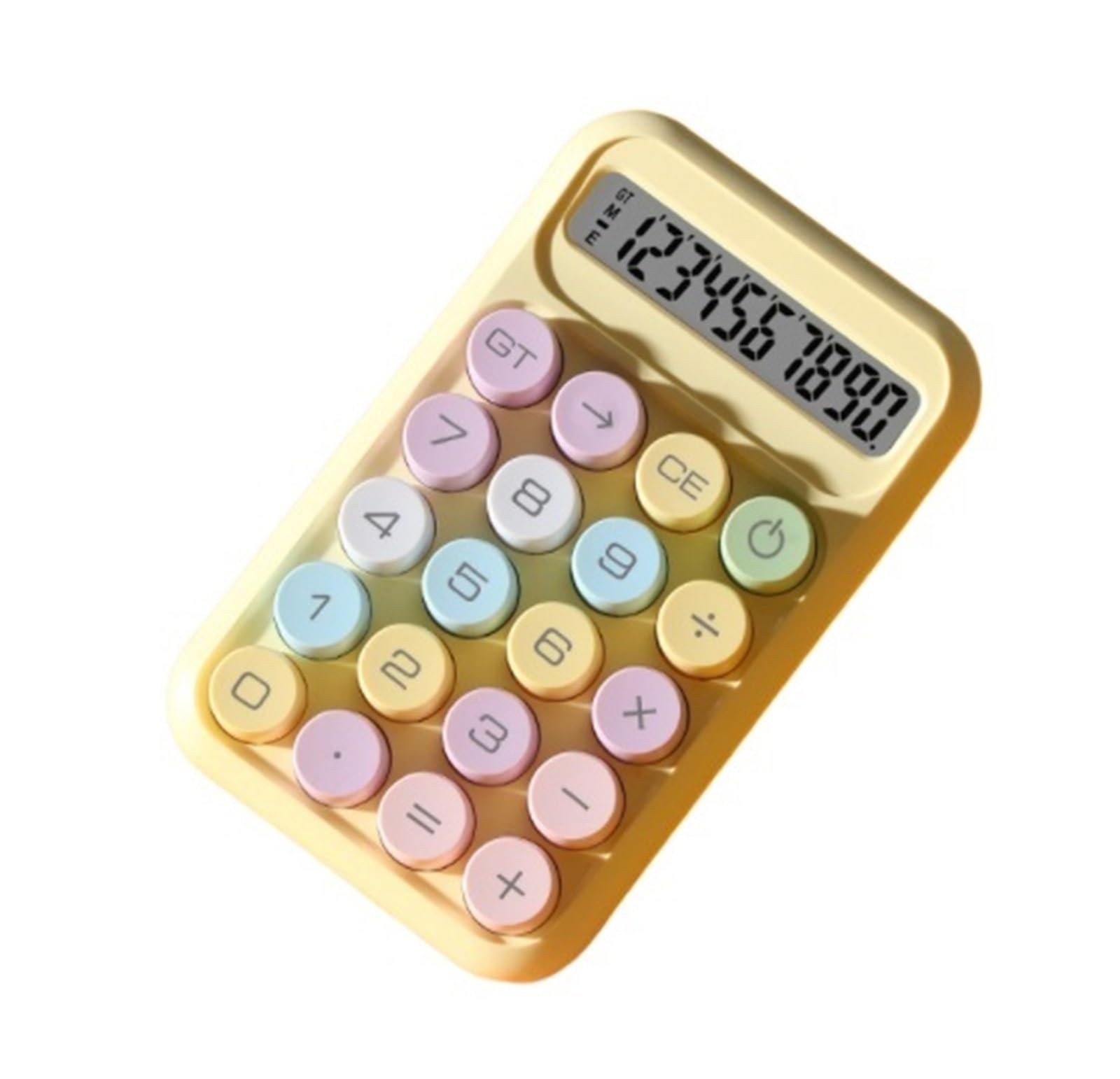 Calcolatrice per Ufficio Calcolatrice Multifunzione con Display A 10 Cifre for Calcoli in Ufficio E A Scuola Scuola(Yellow)
