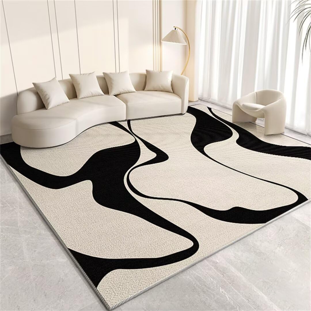 Tapis d'étude à motif noir 120x180cm pour protéger le sol des chaises de bureau