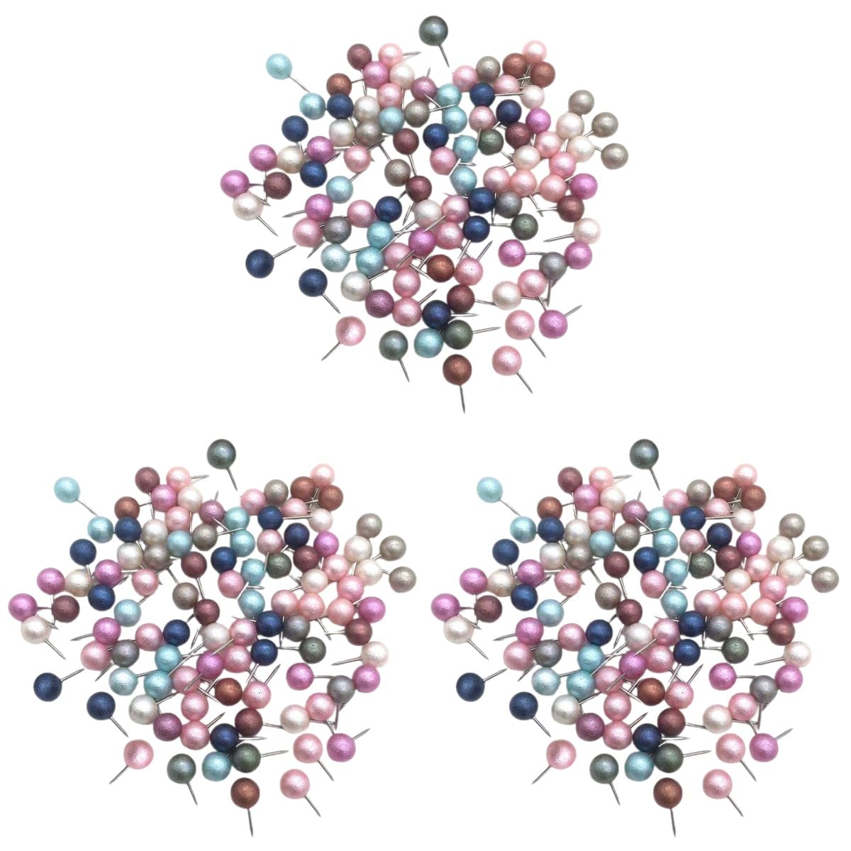 NUOBESTY 3 Sätze Stift Steckbrett Fotokarten-pin Korsage Karte Nägel Markieren Reißzwecke Kt Abstecknadeln Büroartikel Anstecknadel Zarte DIY-Nadel Büronadel Metall Colorful 100 Stück * 3