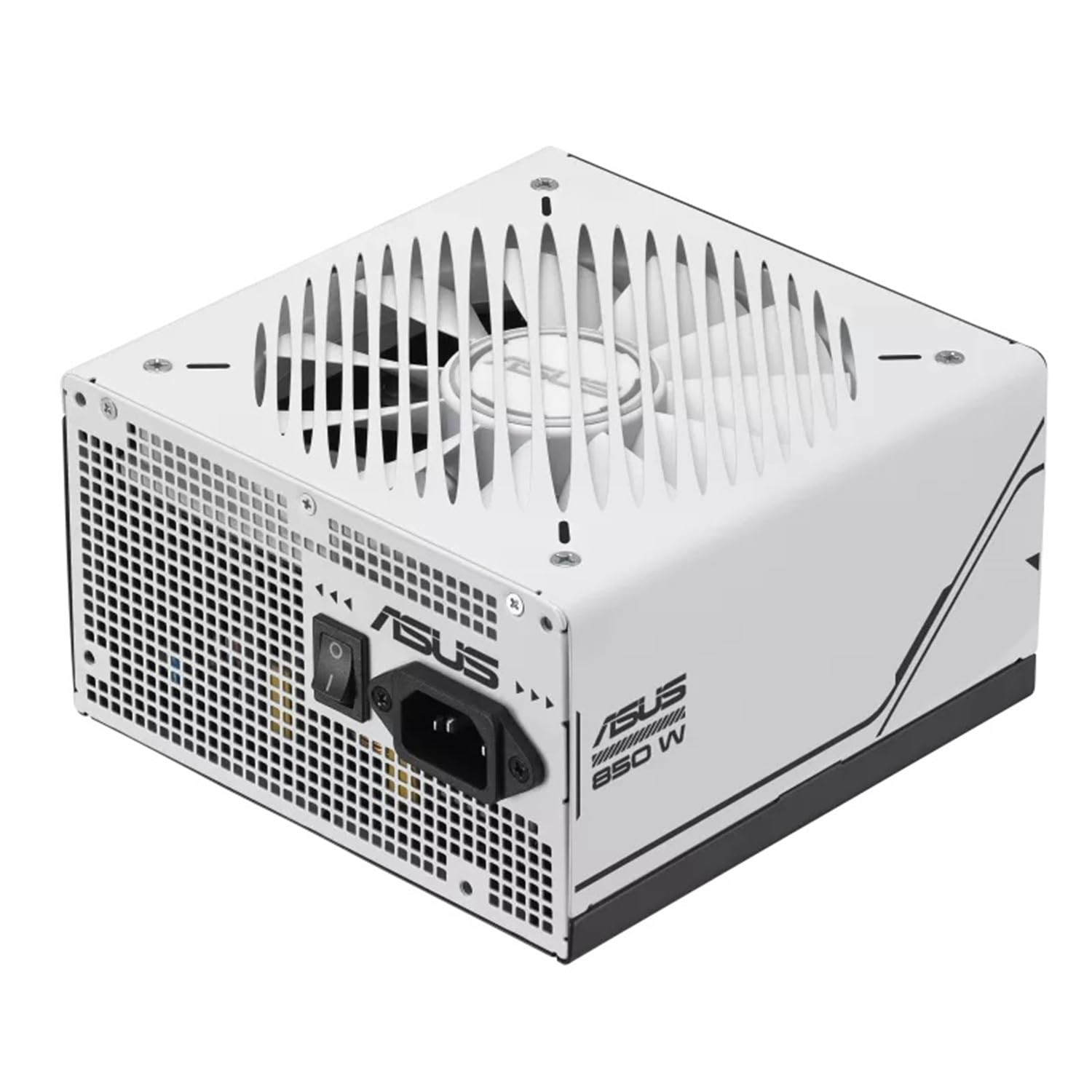 ASUS Prime 850W Gold, Alimentatore Modulare per PC, 850W di Potenza, PCle Gen 5.0, 80 Plus Gold, Standard ATX 3.0, Ventola con Doppio Cuscinetto a Sfera, Bianco, PRIME-850W-GOLD