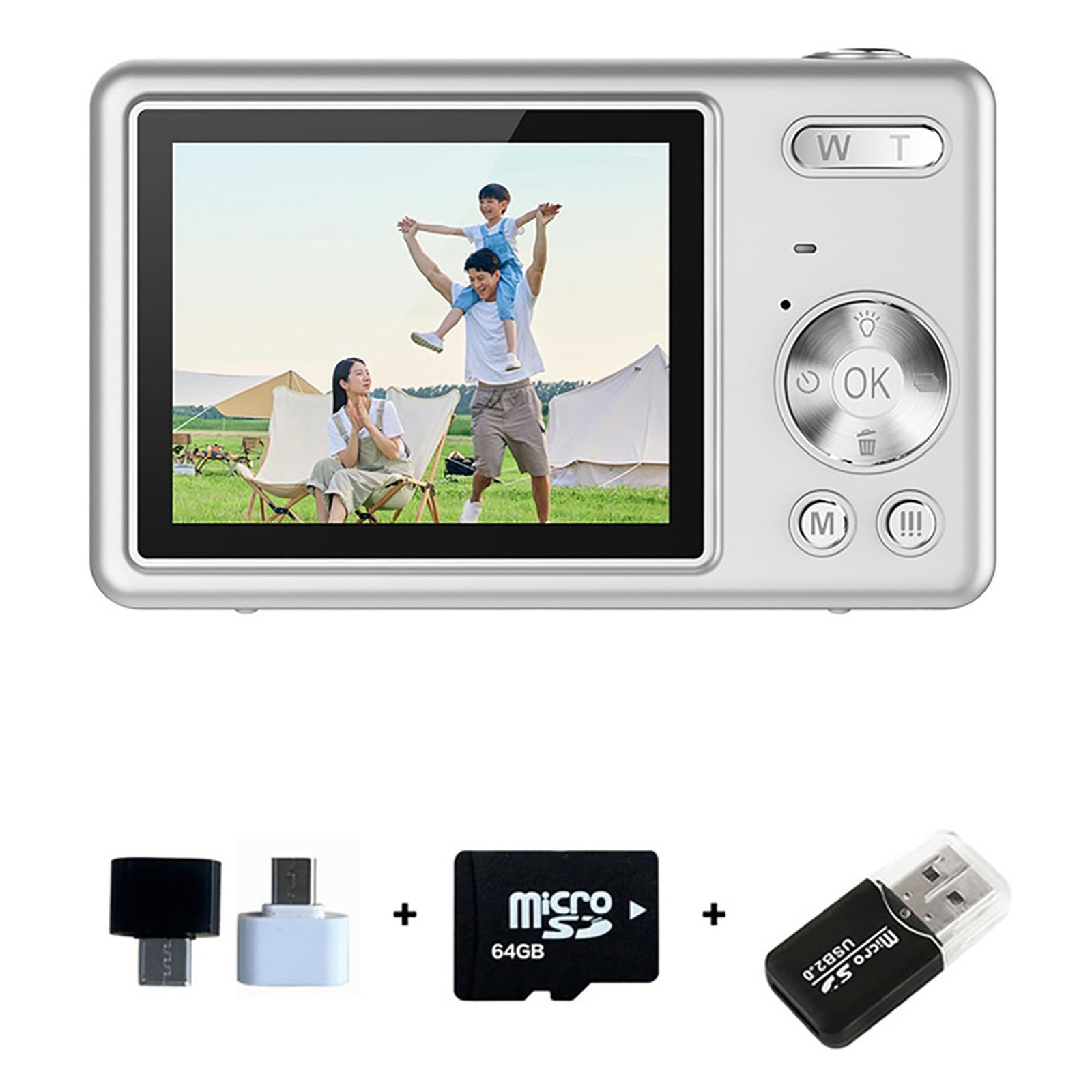 デジタルカメラ、64GB SDカードを含む、16倍ズーム Amazon | 4K デジタルカメラ デジカメ 9600万画素 64GBマイクロSD