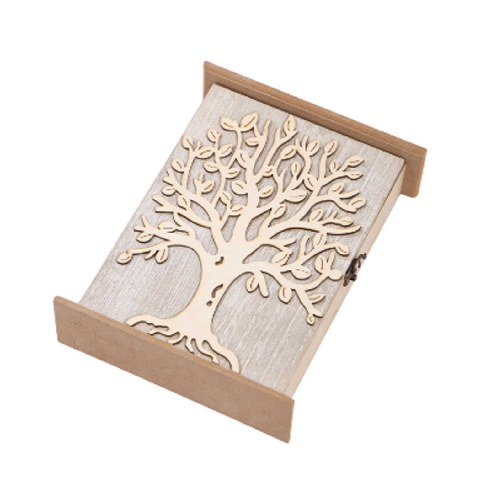 Portachiavi Da Parete In Legno Albero Della Vita - Con 6 Ganci, Cassetta Portachiavi Per Casa E Ufficio - Foto 4