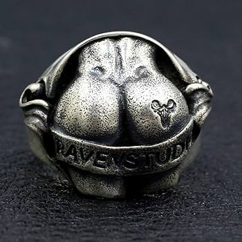 925 Sterling Silver HIPS Buttocks Ass Ring Vintage Punk