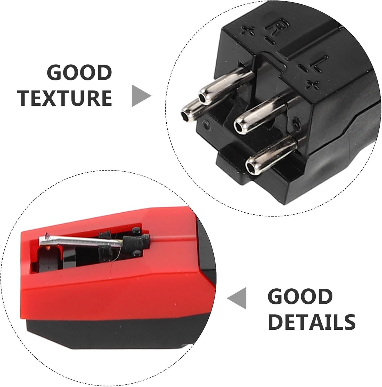2pcs Red Phonograph Cartridge Replacement Stylus for Vinyl Turntables image 3